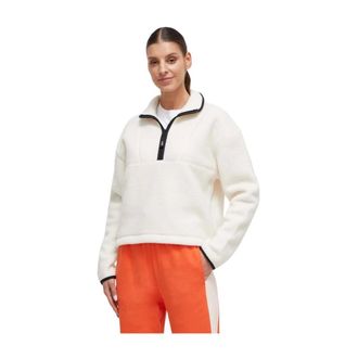 Casall Pile Half Zip - Dames - Sweatshirts & Hoodies - Wit - Maat: L Fleece