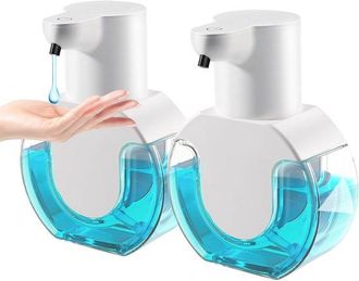 OEM Juego De 2 Dispensadores Autom&aacute;ticos De Jab&oacute;n L&iacute;quido, 420 Ml (14.2 Oz), Dispensador Autom&aacute;tico Sin Contacto, Recargable
