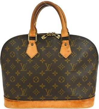 Louis Vuitton Alma Handbag Monogram Canvas Brown Canvas Handbag (Pre-Owned)