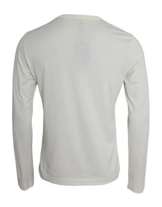 Dolce & Gabbana Mens White Cotton Long Sleeve T-Shirt