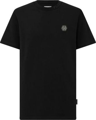 Philipp Plein Camiseta Cuello Redondo SS Logo - Tops - Hombre - Negro - 4XL