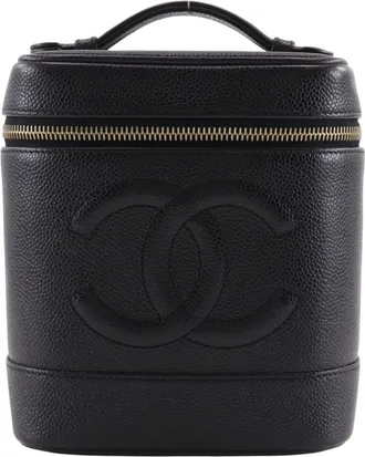Chanel Black Grained Calfskin Vanity Bag (Pre-Owned)