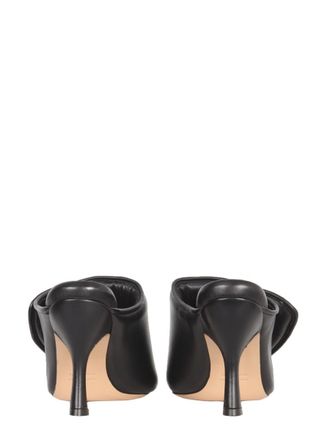 Gia Borghini Padded Leather Heel - Black