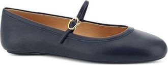 Gianvito Rossi Womens Blue Fabric Ballet Flats