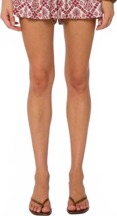 Velvet Heart Pull On Shorts In Paradise Tile