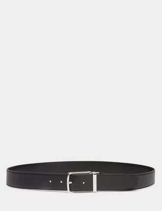 Bally Ketter 35mm Reversible And Adjustable Belt in Leather in Black/black+Palladio at Nordstrom, Size 120