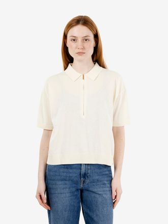 Semicouture Polo Ambre in lana panna