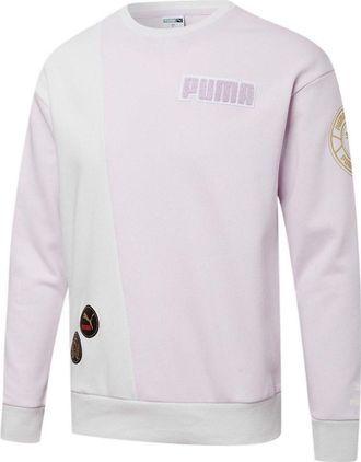 Puma Mix Badge Long Crew Sweater Purple 537008-17