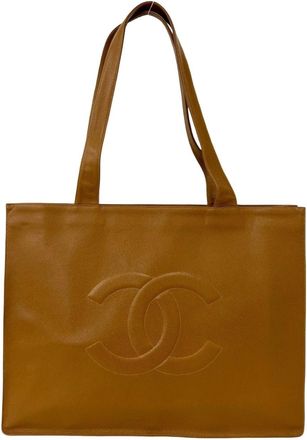 Chanel Brown Grained Calfskin Tote Bag (Pre-Owned)