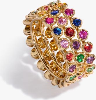 Annoushka Amethyst Triple Rainbow Ring 18Y N