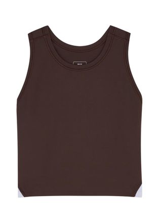 On Movement Stretch-jersey bra top - Brown - XS (UK6 /xs)