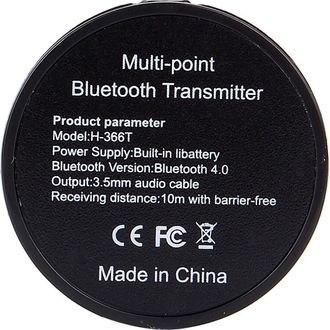 OEM Adaptador De Audio Inal&aacute;mbrico Compatible Con Llamadas Manos Libres Y Mayor Tiempo De Reproducci&oacute;n Receptor Bluetooth Apto Para Usar En El Coche Y En 