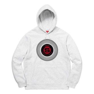SUPREME Chenille Appliqu Hooded Sweatshirt White Black Red SUP-FW20-383