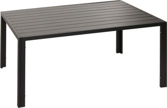 Hhg Mesa De Comedor De Aluminio Hhg 601, Mesa Bistro Mesa De Jard&iacute;n Mesa De Balc&oacute;n, Resistente A La Intemperie 140x80cm, Antracita