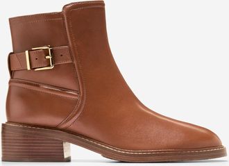 Cole Haan Womens Silvana Buckle Booties - Brown Size 10.5