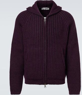 Our Legacy Level ribbed-knit wool zip-up hoodie