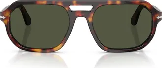 Persol 56mm Guido Pillow Sunglasses in Havana/green at Nordstrom