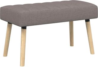vidaXL Banco Con Tapizado En Canal Topo 80 X 40 X 46 Cm Tela Vidaxl