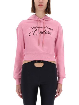 Versace Jeans Couture Kurz geschnittenes Sweatshirt mit Logo