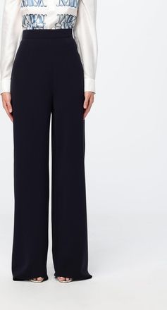 Max Mara Pantaloni palazzo a vita alta in cr&ecirc;pe con gamba larga