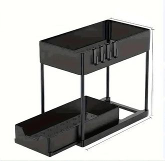OEM Organizador De Almacenamiento De 2 Niveles Para Debajo Del Fregadero, Estante Con Caj&oacute;n Deslizante, Cesta De Almacenamiento Multifuncional Para El Ba&ntilde;