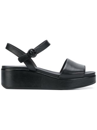 Camper Misia platform sandals - women - Leather/Leather/Rubber - 40 - Black
