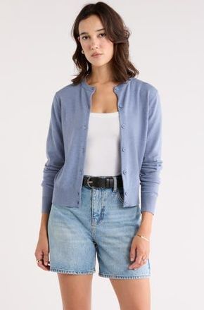 Nordstrom Rack Crewneck Cardigan in Blue Tempest at Nordstrom Rack, Size X-Large