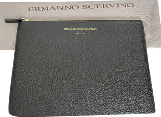 Ermanno Scervino Black Leather Pouch