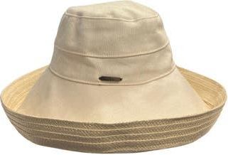 Nicole Miller Woven & Straw Cruiser Hat in Ivory at Nordstrom Rack