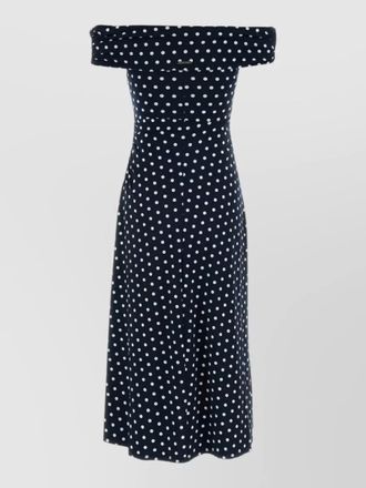 Michael Kors stretch jersey off shoulder midi dress