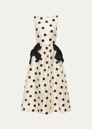 Rebecca Vallance Bacio Polka Dot Midi Dress
