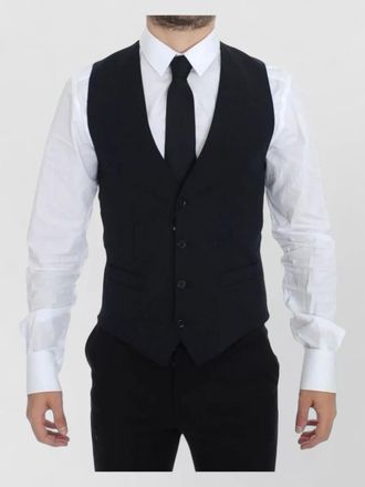 Dolce & Gabbana wool v-neck tailored waistcoat