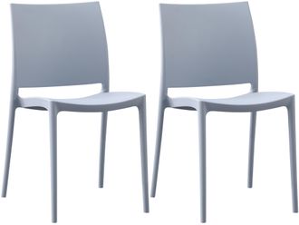 Clp Juego De 2 Sillas De Jard&iacute;n Meton Gris Claro