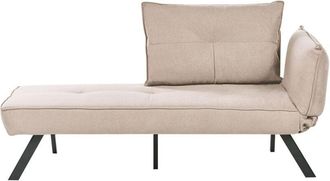 Beliani Right-Hand Chaise Lounge ROCAMADOUR Fabric Taupe