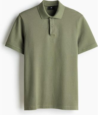 H&M Regular Fit Polo Shirt in Khaki Green at Nordstrom, Size Xx-Large