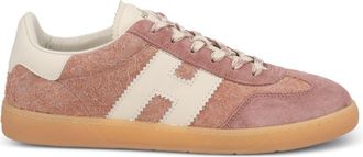 Hogan Pink Panelled Logo Low-Top Sneakers