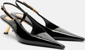 Saint Laurent Lee patent leather slingback pumps