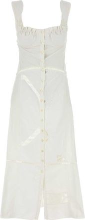 Marine Serre Womens White Cotton Dress - Size EU 38 (Womens)