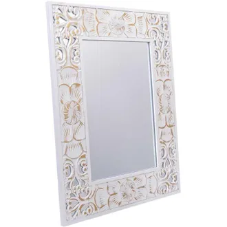 Wanderlust Deco Espejo Rectangular De Madera 70x2,5x90