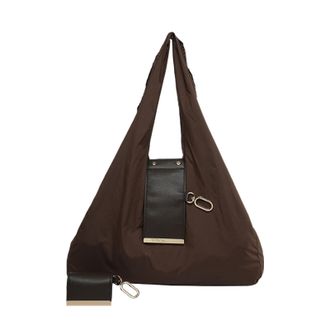 Generic Keychain Tote Bag | Foldable Leather Tote Bag for Women | Expandable Large Capacity Leather Work Handbags with Key Ring | Reusable Lightweight Slouchy