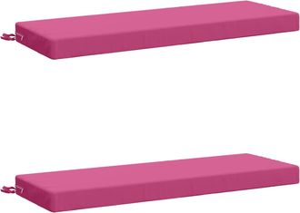 vidaXL Cojines Para Banco De 2 Piezas Soest 2 Uds. 100% Poli&eacute;ster Rosa Vidaxl