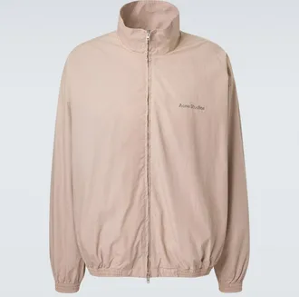 Acne Studios Chaqueta de popel&iacute;n de algod&oacute;n con logo
