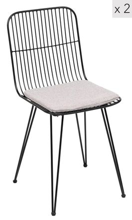 Nordlys Set 2 sillas estilo industrial en acero