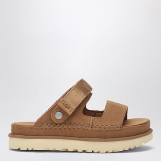UGG Sandali Goldenstar Glide in camoscio color castagna
