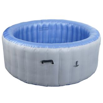 Hhg [nunca Usado] Torbellino Hhg-359, Piscina De Recambio 4 Personas, Interior/exterior Hinchable Pvc Laminado, Redonda &Oslash;180cm, Gris-azul