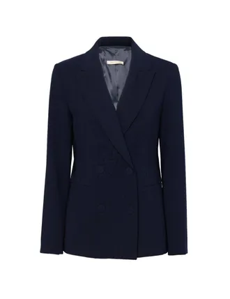 Pennyblack Double-Breasted Polyester Blazer - Navy