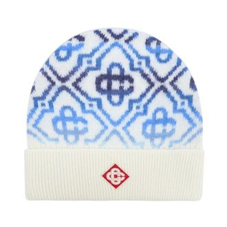 Casablanca Space Dye Monogram Beanie - unisex - Hoeden - Veelkleurig - ONE Size - Wol - Accessoires