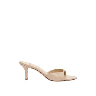 Francesco Russo Heeled Mules, female, Beige, Size: 7 1/2 US Mule