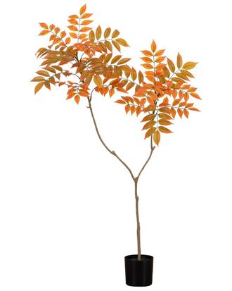 Nearly Natural 4Ft Autumn Minimalist Sumac Artificial Fall Tree