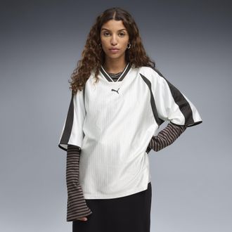 Puma Maglia da calcio oversize T7 da donna, Abbigliamento, Bianco, XL